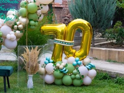 Фигура от балони с цифри за рожден ден или юбилей