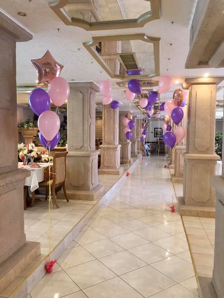 Декорация на ресторант с балони с хелий