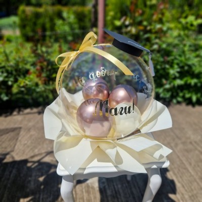 Кристален балон с шапка за абитуриентски бал