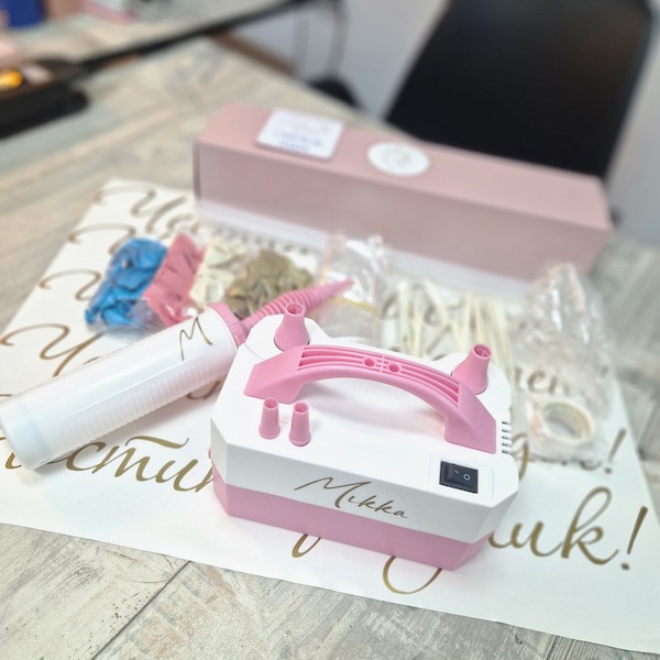 Комплет от помпа и балони за работа с кристален балон